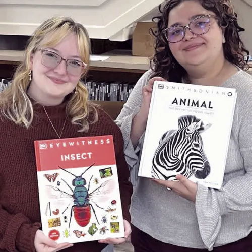 Rockdale Earth Day makes yearly educational nature and environmental book contributions to both the Lucy Hill Patterson Memorial Library as well as each library on RISD’s four campuses. Above left are the city librarians