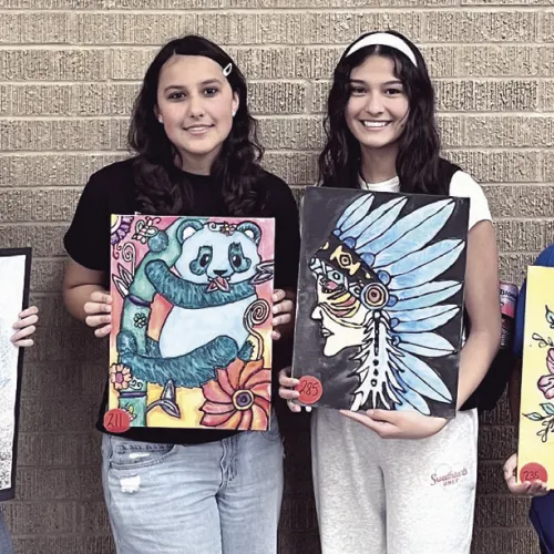 PAINTING— Best of Show, Kamila Colmenero Hernandez; first place, Allison Garza; second place, Sophia Herrera; third place, Sheila Torres.