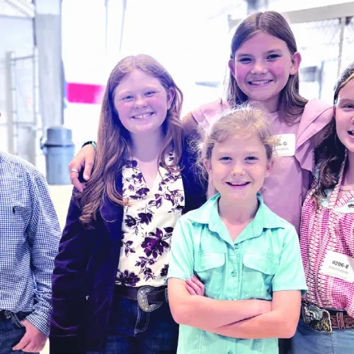 Horse judgers were (front) Lillian Fulton, (back, L-R) Wayde Woods, Kendall Hertenberger, Emmy Fulton, and Shelby Renaud.