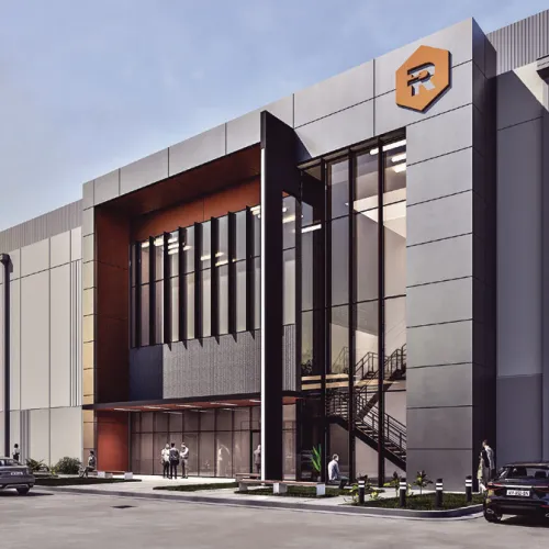 Architectur-al rendering of the 200acre data center campus, part of a longterm redevelopment plan.