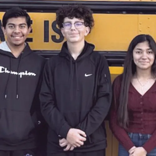 Advancing to Area—Jr. High Band Director Eliezer Ortiz, Azucena Lopez, Destinee Bluford, Jazmin Rodriguez-Claudio, Marcos Santellano, Josiah Little, Adeana Limon, Tyler Roberts, Michael Carver, Abraham Obando Urbina and RHS Band Director Samuel Long.