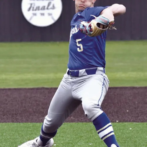 Tiger Mason Lillard pitched five innings last week to help beat the Pflugerville Connally Cougars, 10-0. Lillard allowed only two hits and had eight strikeouts on the night. Photo by Lindsey Lillard Juergens