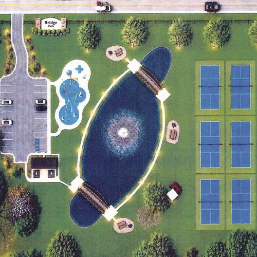 A rendering of possible improvements to Bridge Park.