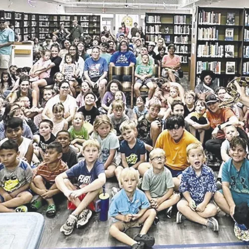 REPTILES!— Lucy Hill Patterson Memorial Library received a grant by the Texas Library Association and HEB for $2,000 for its Summer Reading Program as well as sponsoring Austin Reptile Shows with Michael Foux where about 150 kids of all ages got to learn about turtles, tortoises, legless lizards, bearded dragons and snakes from six different continents including a boa constrictor which they all got to pet.