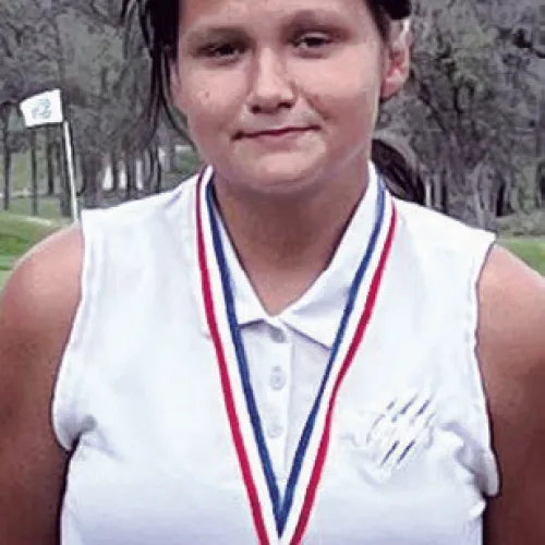 Rockdale Lady Tiger senior Hannah Mckie shot a career low 96, finishing with the third best score in the Pflugerville Weiss Classic at Shadow Glen. Rockdale Tigers Athletics photo