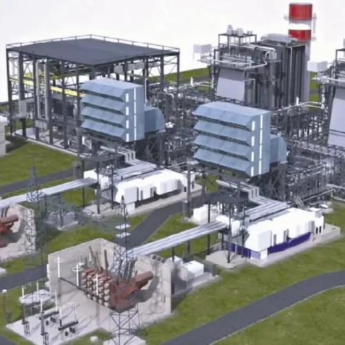 Architect’s rendering of SLEC’s 1200-megawatt, ultra efficient, natural gas powered plant in Lee County.