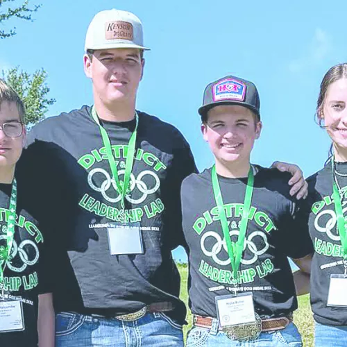 Milam County 4-H’ers (L-R) Luke Holcombe, Kenzie Hobbs, Wylie Butler and Adison Dach.