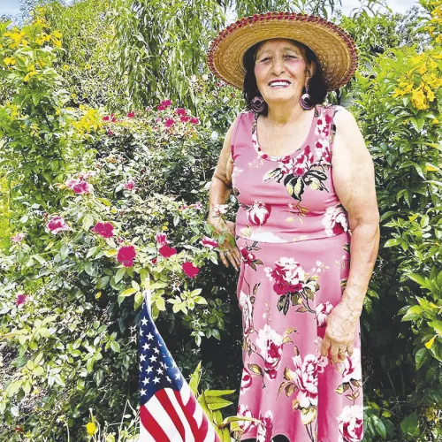 YARD OF THE MONTH— Virginia Ruelas, 313 Hamilton Avenue, has been chosen as Rockdale Earth Day's Yard of the Month for August. Ruelas has created a honeybee and butterfly haven with a mixture of native plans which provide color as well as nourishment for insects. She will receive a gift certificate to Giddings Nursery and Garden Center.