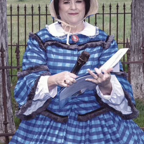 In costume