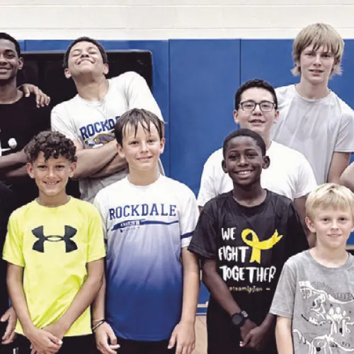 Boys’ basketball camp attendees