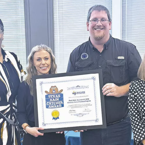 POSGCD receives 2025 Texas Rain Catcher Award