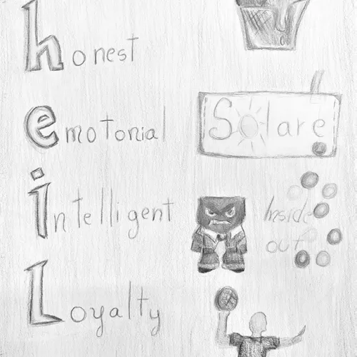 ‘All about me’ poster by Sheila Torres, a seventh-grade Art I student in Rockdale Junior High School.