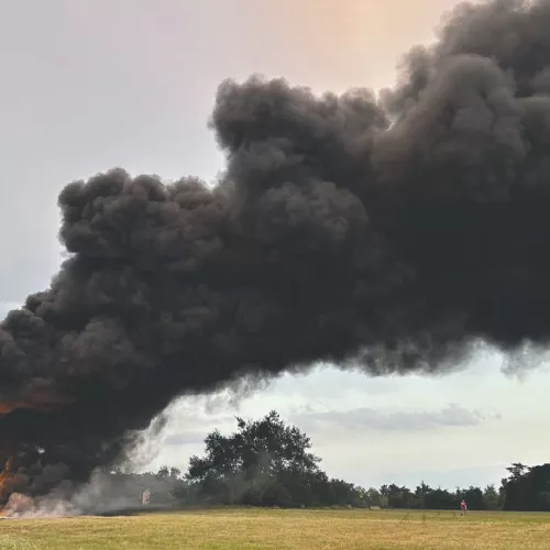Incident Commander Kain Dodd thinks lightning caused the fire near Fairview Drive on Sunday night.