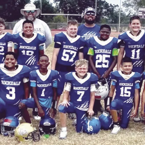 Reporter/Nathan Flores The Rockdale Youth Varsity Tigers defeated Cameron Yoe 34-6 to win the inaugural Milam County Showdown and bring the event’s Showdown Helmet to Rockdale. The new youth contest adds another chapter to the Rockdale-Cameron rivalry, whose high school game is known as the ‘Battle of the Bell.’