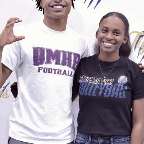 De’Andre Stephens and Trinity Hurd on signing day. Reporter/Nathan Flores