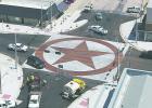 Three more angles from above of Rockdale’s new Main Street Star in the intersection of Main Street and Cameron Avenue (US 79).