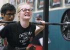 Rockdale sophomore Brianna Bailey competing at the Taylor powerlifting meet last winter. Both RHS powerlifting teams begin their season in January. Head coach Ryan Montalvo says the school has so many athletes competing that they will have to go to multiple meets per week in order for every kid to lift.